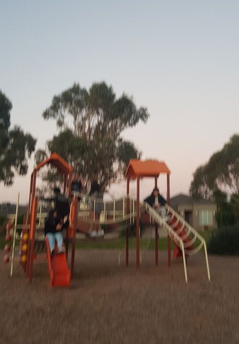 Park With Playground Aesthetic, Swings Playground Aesthetic, Fun Day Aesthetic, Childhood Sleepover Aesthetic, Sleepover Aesthetic 2 People, Playgrounds Aesthetic, Park Playground Aesthetic, Play Ground Aesthetic, Playground Nostalgia