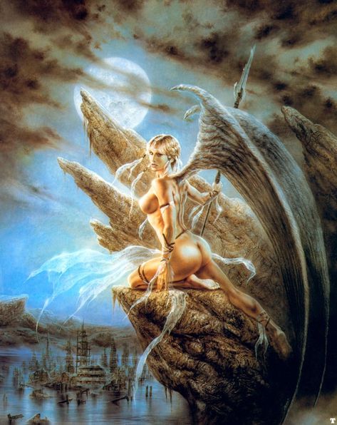 Luis Royo Luis Royo, Russian Painting, Spanish Artists, Fantasy Artist, Angels And Demons, Angel Art, An Angel, Pictures To Paint, Dark Fantasy Art