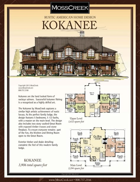 3 Bedroom Duplex House Plans, Open Ranch Floor Plans, Rustic Home Plans, Log House Plans, Timber Frame House Plans, Luxury Log Homes, Open Concept House Plans, Ranch Floor Plans, American Home Design