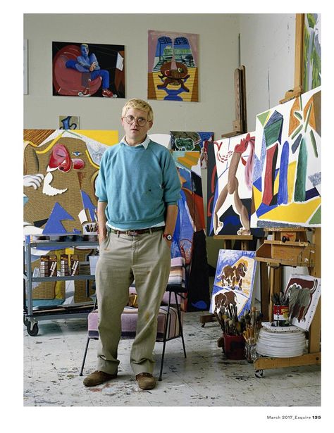 David Hockey, David Hockney Art, Picture Clips, 데이비드 호크니, Artist Portraits, Painters Studio, Pop Art Movement, Easels, David Hockney