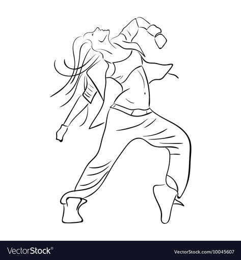 Dance Sketches Easy Hip Hop, Dance Tattoo Hip Hop, Hip Hop Dance Drawing, Dance Drawings Easy Hip Hop, 5678 Tattoo Dance, Hip Hop Dance Tattoo, Hip Hop Desenho, Hip Hop Drawing, Dancers Drawing