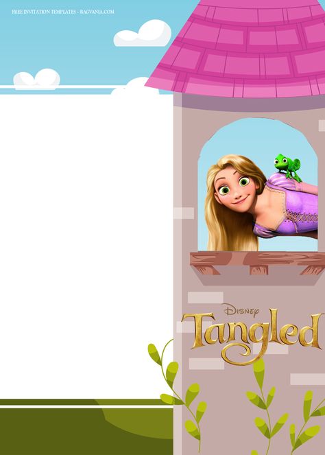 Free 9+ Tangled Inside The Castle Birthday Invitation Templates #free #freeinvitation2019 #birthday #disney #invitations #invitationtemplates Castle Birthday Invitation, Disney Princess Letter, Rapunzel Birthday Invitation, Rapunzel Invitations, Castle Birthday, Rapunzel Birthday Party, Tangled Birthday, Rapunzel Party, Free Printable Birthday Invitations