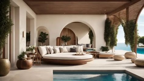 23 Pool Cabana Ideas for a Stylish Oasis [2024] Pool Pergola Ideas Cabanas, Cabana Lounge, Pool Cabana Ideas, Cabana Ideas, Cabana Design, Spa Outdoor, Pool Pergola, Pool Cabanas, Poolside Cabana