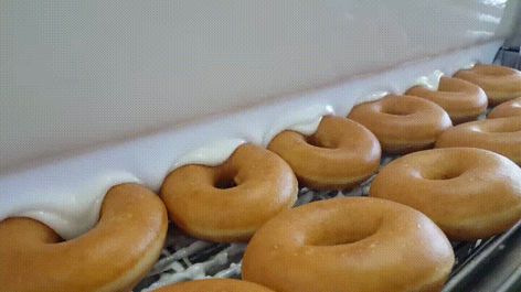 via GIPHY Donut Gif, Krispy Kreme Donuts, Satisfying Pictures, Glazed Doughnuts, Krispy Kreme, Oddly Satisfying Videos, Johnson And Johnson, Oddly Satisfying, Satisfying Video