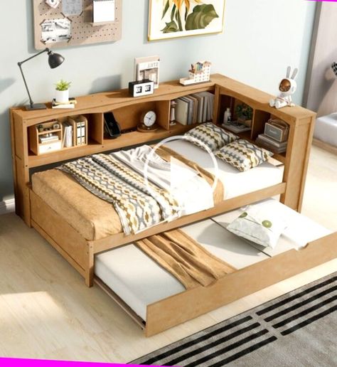 ▷ ▷Twin Storage Daybed with Trundle...Shaped Bookcase...lid Wood Captain's Bed Frame Platform Bed with USB Ports for Kids Teens Product Features Sturdy Construction Constructed of solid pine woodMDF...is daybed features a sturdy high quality solid fachadas de ca..!!