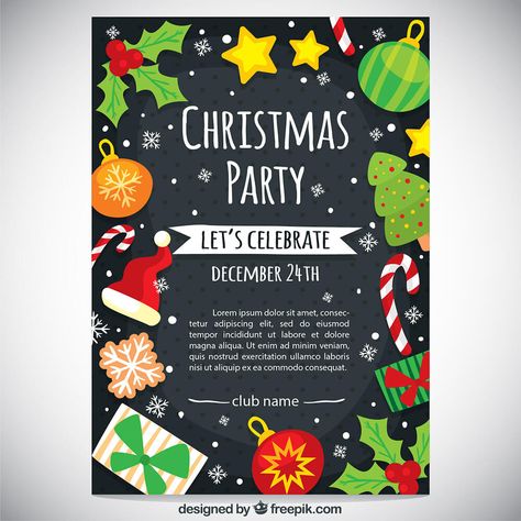 Christmas Invitation Templates, Free Christmas Invitation Templates, Holiday Party Flyer, Christmas Cookie Party, Christmas Flyer Template, Holiday Flyer Template, Christmas Posters, Flyer Free, Invitations Template