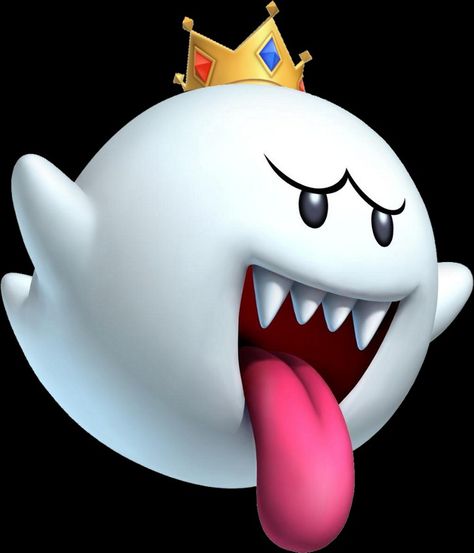 Rey boo King Boo Mario, Ghost Pokemon, King Boo, Cartoon Character Tattoos, Overlays Picsart, Super Mario Art, Nintendo Art, Mario Art, Very Scary