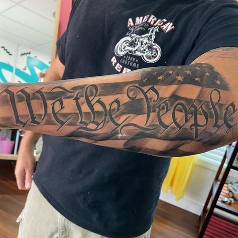 60+ Patriotic & Independent We The People Tattoo Designs [2023] — InkMatch We The People Tattoo, Eyeball Tattoos, American Flag Forearm Tattoo, American Flag Sleeve Tattoo, People Tattoos, Police Tattoo, People Tattoo, Eyeball Tattoo, Soldier Tattoo