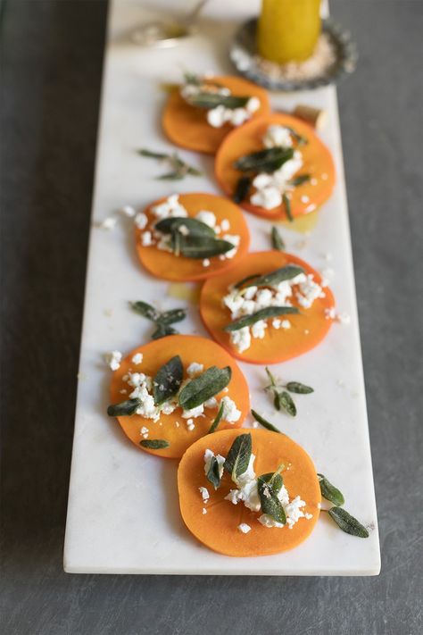 Cold Sides, Cheese Bites Recipe, Fried Sage, Persimmon Recipes, Healthy Apps, Christmas Appetizers Easy, Valentine's Dinner, Christmas Appetizers Party, Best Thanksgiving Recipes