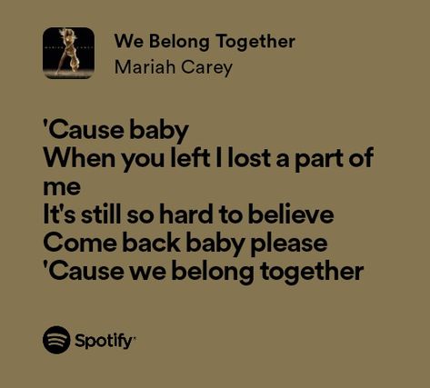 maraiah carey we belong together love song lyrics the emancipation of mimi album aesthetic quotes tiktok brown yellow gold Mariah Carey Songs Lyrics, We Belong Together Mariah Carey, Mariah Carey We Belong Together, Mariah Carey Quotes, Mariah Carey Lyrics, Emancipation Of Mimi, The Emancipation Of Mimi, Mariah Carey Songs, Quotes Tiktok