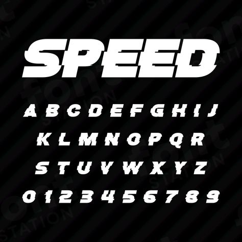 Speed Typography, Cars Font, Speed Font, Racing Font, Creations Logo, Italic Font, Logo Word, Font Letters, Adobe Illustrator Vector