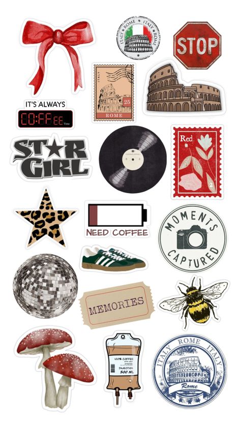 Collage Pieces, Journaling Stickers, Collage Book, Scrapbook Printing, Iphone Case Stickers, Print Outs, Stickers Journal, Sticker Inspo, Journal Sticker