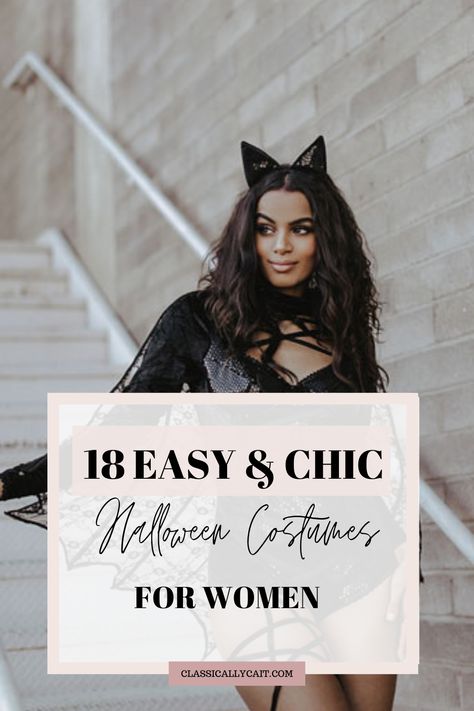 Halloween Costume Creative Female, Halloween Female Ideas, Women’s Cat Costume Diy, White Shirt Halloween Costume Ideas, Hot Classy Halloween Costumes, Homemade Cat Costume For Women, Sophisticated Halloween Costumes, Smart Halloween Costumes For Women, Diy Cat Costume Women Outfits