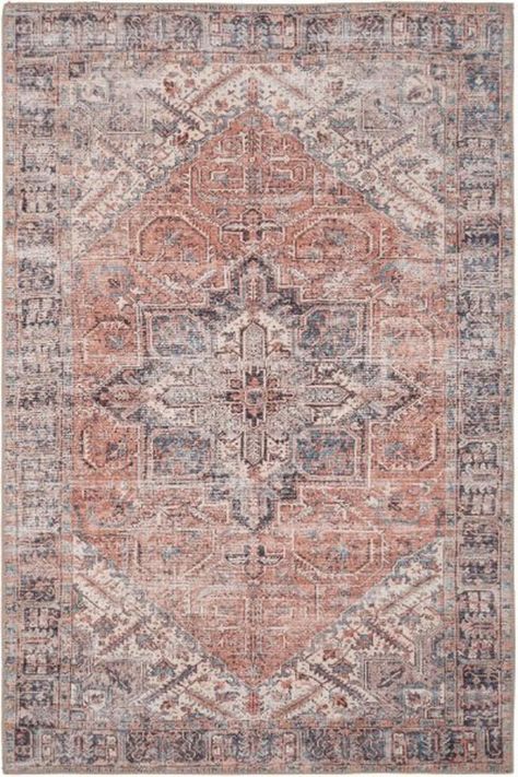 Loloi Rug Terracotta Sky, Terracotta Vintage Rug, Boho Rug Rust, Rust Red Rug, Faded Persian Rugs, Extra Large Area Rugs, Snug Room, Low Pile Rug, Rug Loom