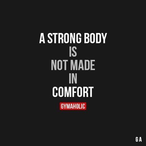 A strong body was not made in comfort. 23 Quotes, Loose Weight In A Week, Crossfit Motivation, Nutrition Supplements, Gym Quote, Fitness Inspiration Quotes, Motivation Gym, Gym Inspiration, Strong Body