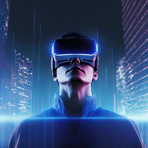 Foto concepto de realidad virtual futuri... | Premium Photo #Freepik #photo #gafas-vr #realidad-aumentada #realidad #realidad-virtual Badshah Rapper, Virtual Reality Design, Ar Technology, Virtual Reality Glasses, Vr Glasses, Youtube Design, Global Economy, Application Development, Augmented Reality