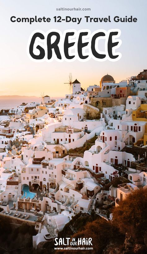 Greek Island Hopping: Ultimate 12-Day Greece Itinerary (Travel Guide) Things To Do In Santorini, Greece Itinerary, Santorini Sunset, Travel To Greece, Santorini Travel, Greece Travel Guide, Travel Moments, Backpacking Europe, Tropical Destinations