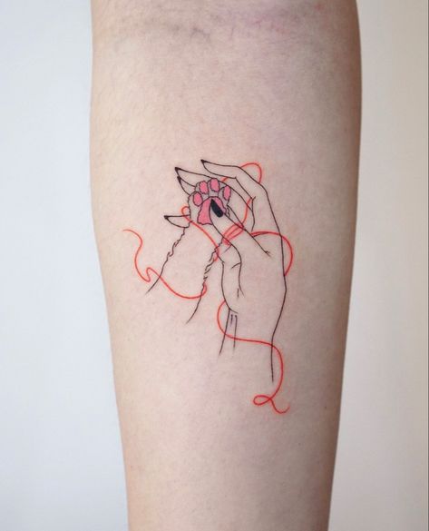 Acab Tattoo, Petite Tattoos, Cat Tattoo Designs, Red Tattoos, Cute Tattoos For Women, Discreet Tattoos, Subtle Tattoos, Dog Tattoo, Little Tattoos