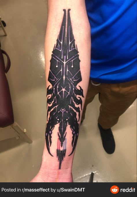 Mass Effect Tattoo Design, Jack Mass Effect Tattoo, Garrus Vakarian Tattoo, Mass Effect Phone Wallpaper, Mass Effect Reaper Tattoo, Mass Effect Reapers, Mass Effect Tattoo, Fallout Tattoo, Jack Tattoo