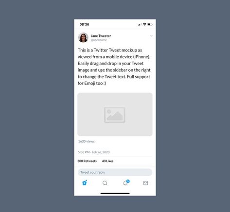 A Twitter tweet mockup as viewed from a Mobile app. Easily create a "fake" Tweet for preview or marketing visualization purposes. Add your own profile image, po Twitter Mockup, Social Media Mockup, Linkedin Page, Mobile Mockup, Twitter Tweets, Linkedin Marketing, Grey Bedroom, Finance Planner, Linkedin Profile