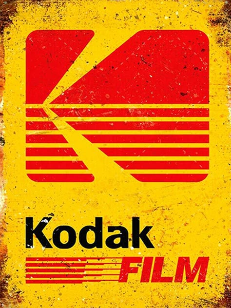 KODAK Camera photography retro vintage home decor art wall sign plaque #Britstock #VintageRetro Retro Camera Illustration, Kodak Film Camera, Kodak Logo, Retro Vintage Home, Sign Boards, Kodak Camera, Vintage Kodak, Graphic Design Assets, Kodak Film