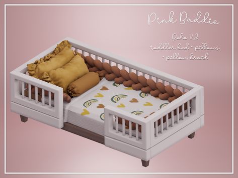 Toddler Cc Sims 4, Pink Baddie, Sims 4 Beds, Mods Sims 4, Lotes The Sims 4, Sims Baby, Sims Packs, Sims 4 Bedroom, Sims 4 House Plans