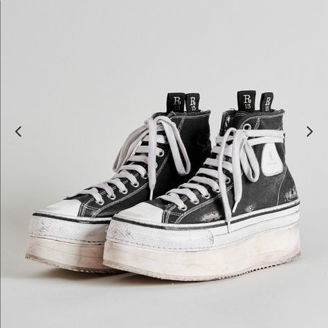 ISO R13 Courtney black size 9 Funky Shoes, High Top Sneaker, Aesthetic Shoes, Round Leather, Swag Shoes, Vans High Top Sneaker, Platform Sneaker, Pretty Shoes, Dream Shoes