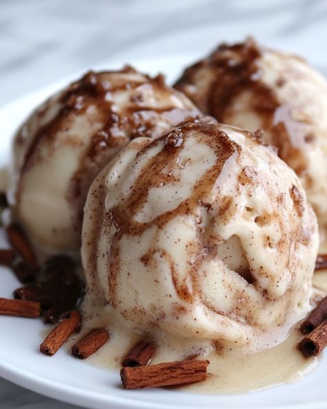 "I thought this was a wild idea, but wow! The combo of crunchy cinnamon rolls and creamy ice cream is just heavenly! Everyone loved it!   Ingredients: - 4 cups vanilla ice cream - 2 cinnamon rolls, chopped - 1/2 cup cinnamon roll icing  To find the rest of the ingredients and the full instructions, Link in first comment [👇] [👇]   #IceCreamMadness #CinnamonLovers #DessertGoals #WithoutLimits #SummerTreats" Cinnamon Roll Cups, Cinnamon Roll Icing, Creamy Ice Cream, Cinnamon Ice Cream, Donut Ice Cream, Pretty Dessert, Summer Treats, Vanilla Ice, Cinnamon Roll