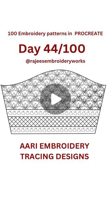 Rajeshwari Lakshmi Narayanan on Instagram: "Embroidery patterns creation 
Device: iPad
App : @procreate

Learn to create your own sketches for Aari embroidery using Procreate  with My Pre Recorded course ..!!

Course link in Bio ..!! 

Follow @rajeesembroideryworks

#procreate #procreateartists #patterns
#patternlove #reelitfeelit #reelsindia #aariwork #aariembroidery #embroideryartists #embroiderypatterns #embroiderybook #booksforsale #procreateillustration #digitalillustration #printsandpatterns" Procreate Course, Different Types Of Necklines, Embroidery Tracing, Types Of Necklines, Digital Sketching, Using Procreate, Aari Embroidery, Embroidery Book, Ipad App