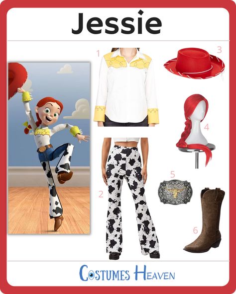 Diy Jessie Toy Story Costume Kids, Diy Jesse Costume Toy Story Adult, Toy Story Jessie Costume Diy, Jessie Cosplay Toy Story, Toy Story Dress Up, Jessie Toy Story Makeup, Jessie Halloween Costume Women, Diy Jesse Costume Toy Story, Toy Story Characters Costumes