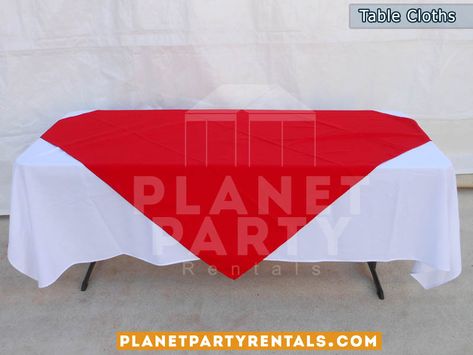 white table cover and red runner - Google Search White Table Cover, Kindergarden Activities, 90's Birthday Party, Red Table, White Table Cloth, 50th Wedding Anniversary, 90th Birthday, 50th Wedding, White Table