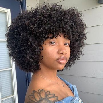 Short Curly Afro With Bangs, Afro With Bangs, Haircut Shapes, Bang Bob, Afro Look, Curl Wig, Drawn Rose, Cabello Afro Natural, Afro Wig