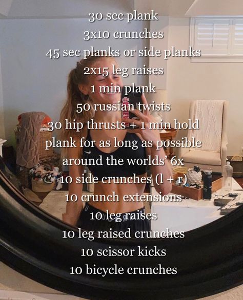 Ab Workout Aesthetic, Track Ab Workout, Cheer Athletics Ab Workout, Bella Horiszny, Destroy Yourself Workout, Cross Country Workouts, Workouts Chloe Ting, Cross Country Aesthetic, Kayla Instines Workouts