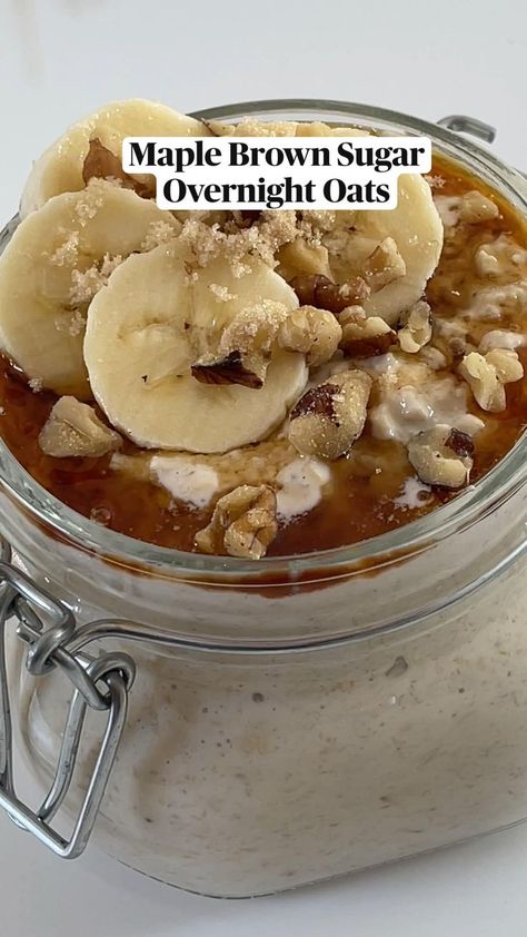 Maple Brown Sugar Overnight Oats - Healthy Breakfast Recipe! in 2022 | Healthy sweets recipes, Overnight oats recipe healthy, Interesting food recipes Maple Brown Sugar Overnight Oats, Brown Sugar Overnight Oats, Recipes Overnight Oats, Overnight Oats Recipe Easy, Best Overnight Oats Recipe, Oat Recipes Healthy, Healthy Breakfast Recipe, Overnight Oats Recipe Healthy, Maple Brown