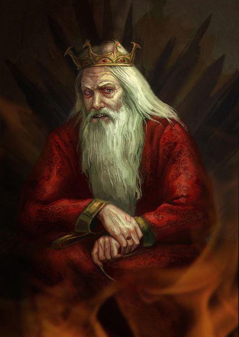 The Mad King by Anastasia Prokofeva The Mad King, Game Of Thrones Books, Game Of Thrones Artwork, Fire Fans, Targaryen Art, Asoiaf Art, Song Of Ice And Fire, Dragon Dance, Gra O Tron