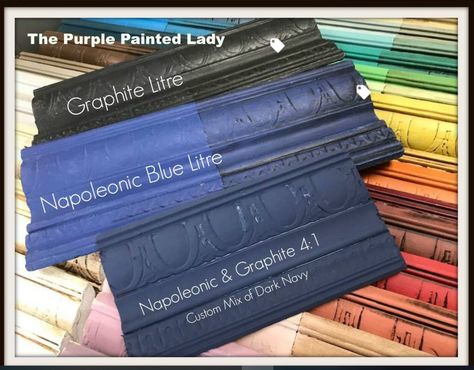 The Purple Painted Lady | YES! We sell Chalk Paint® ON-LINE! Click "BUY PAINT ONLINE HERE!" below!! 585.750.6056 OR visit ONE of our FOUR stores! Annie Sloan Napoleonic Blue, Chalk Paint Furniture Dresser, Chalk Paint Ideas, Purple Painted Lady, Graphite Chalk Paint, Annie Sloan Chalk Paint Colors, Chippy Painted Furniture, Alternative Furniture, Napoleonic Blue