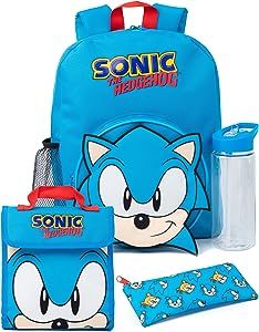 Sonic The Hedgehog Backpack Set Kids 4 Piece | Blue Tails Animated Character School Bag Lunch Box Pencil Case Water Bottle Sonic The Hedgehog 4, Boys Backpack, Kids Bottle, Backpack Set, Spiky Hair, Blue Hedgehog, Boys Backpacks, School Bags For Kids, Back To School Gifts