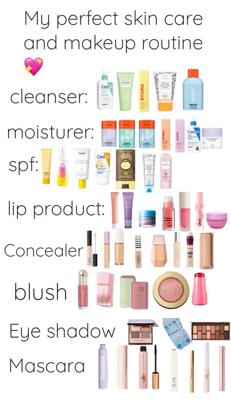 Preppy makeup and skincare Girls Makeup Party, Skincare And Makeup Routine, Preppy Ideas, Makeup Kit Essentials, Preppy Makeup, Preppy Skincare, Natural Makeup Tips, Sephora Skin Care, Preppy Stuff