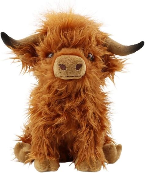 Amazon.com: Highland Cow Stuffed Animal Highland Cow Plush, Realistic Fluffy Highland Cow Soft Farm Plushies Toy, Stuffed Cow Toys Gifts for Boys Girls Kids Adult (Brown, 11in) : Toys & Games Highland Cow Stuffed Animal, Highland Cow Plush, Brown Highland Cow, Stuffed Cow, Cow Stuffed Animal, Fluffy Cow, Scottish Cow, Cow Plush, Cow Toys