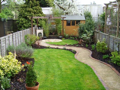 Circular Lawn, Small Garden Plans, Cheap Landscaping Ideas, Narrow Garden, Garden Design Layout, Uk Garden, Have Inspiration, Small Garden Design, Back Gardens