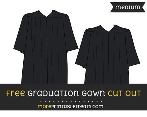 Free Graduation Gown Cut Out - Medium Size Printable Graduation Gown Pattern, Graduation Gown, Gown Pattern, Graduation Diy, Sewing Lessons, Program Design, Cut Out, Free Pattern, Sewing Patterns