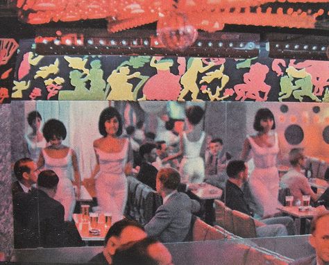 i love the gaudy decor Japan Cafe Interior, Japan Cafe, Flash Dance, 1960s Party, Boogie Wonderland, Cards Photography, Vinyl Disc, Pin Up Posters, Asian Aesthetic