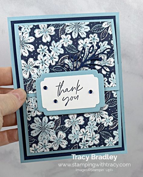 Sneak Peek of Stampin' Up! Regency Park Designer Series Paper - Stamping With Tracy Stampin Up Tracy Bradley, Stampin Up Regency Park Dsp, Stampin Up Regency Park, Stampin Up 2023, Stampin Up Tutorials Videos, Petal Park, Thank U Cards, Easy Greeting Cards, Boutique Cards