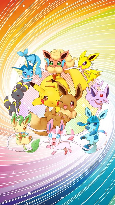 Eevee and pikachu Pikachu And Eevee Wallpaper, Evolution Wallpaper, Eevee Art, Evoluzioni Eevee, Pikachu Background, Pikachu And Eevee, Pikachu Cute, Eeveelution Squad, Eevee Wallpaper