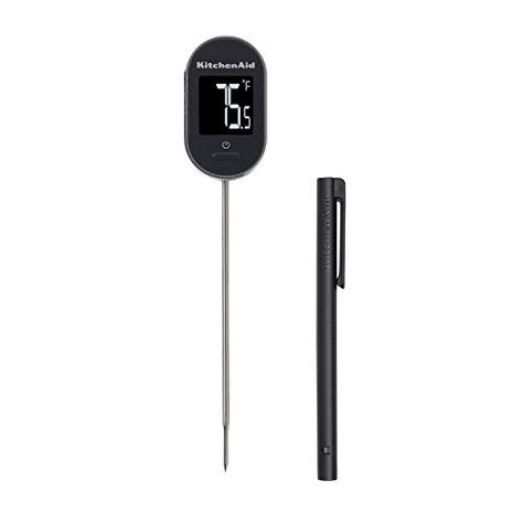 KitchenAid KQ904 Digital Instant Read Kitchen and Food Thermometer, TEMPERATURE RANGE: -40F to 482F, Black Check more at https://hibukvita.com/shop/medical-and-health-devices/thermometers/kitchenaid-kq904-digital-instant-read-kitchen-and-food-thermometer-temperature-range-40f-to-482f-black/ Kitchen Thermometer, Health Device, How To Make Dough, Thermometer Temperature, Glass Storage Containers, Instant Read Thermometer, Food Thermometer, Batter Bowl, Kitchen Shears