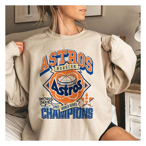 Retro Style 90s, Astros World Series, World Series Shirts, Baseball Sweatshirts, Vintage Sport, H Town, 90s Shirts, Champion Shirt, Space City