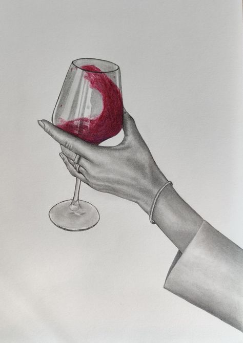 Drawing Hand Holding Red Wine Holding Wine Drawing, Hand Holding Glass Drawing, Holding Glass Drawing, Hand Holding Wine Glass Drawing, Hand Holding Wine Glass Reference, Holding Wine Glass Reference, Holding Wine Glass Pose, Glass Of Wine Drawing, Wine Drawing