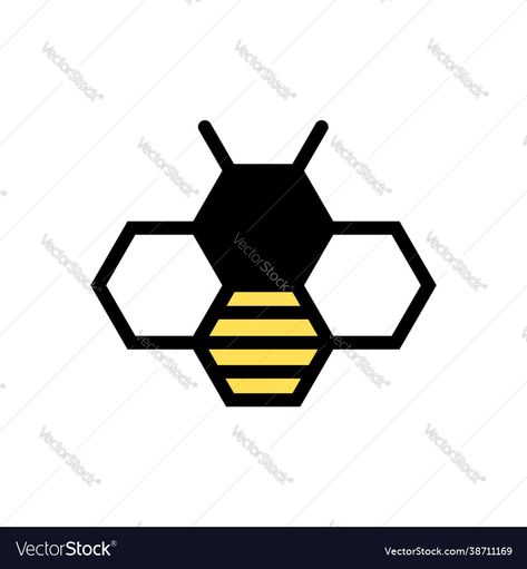 Geometric Bee, Bee Hexagon, Hexagon Logo, Bee Art, Queen Bee, Line Icon, Queen Bees, Transparent Png, Bumble Bee