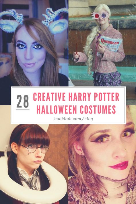 You can stop your Halloween costume ideas search here: There are 28 creative DIY Harry Potter Halloween costumes in this list! #harrypotter #halloweenmakeup #halloweencostumes Dobby Costume, Hogwarts Costume, Luna Lovegood Costume, Harry Potter Kostüm, Outfits Punk, Harry Potter Halloween Costumes, Diy Harry Potter, Harry Potter Cosplay, Harry Potter Spells