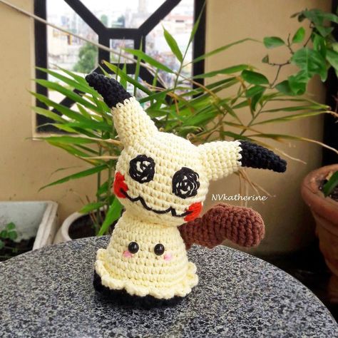 [FREE SHIPPING] Chibi Mimikyu amigurumi by NVkatherine on DeviantArt Pokemon Amigurumi Pattern, Pokémon Crochet, Pokemon Crochet, Pokemon Crochet Pattern, Easy Amigurumi Pattern, Crochet Amigurumi Patterns, Crochet Pokemon, Pokemon Pattern, Crochet Animal Amigurumi